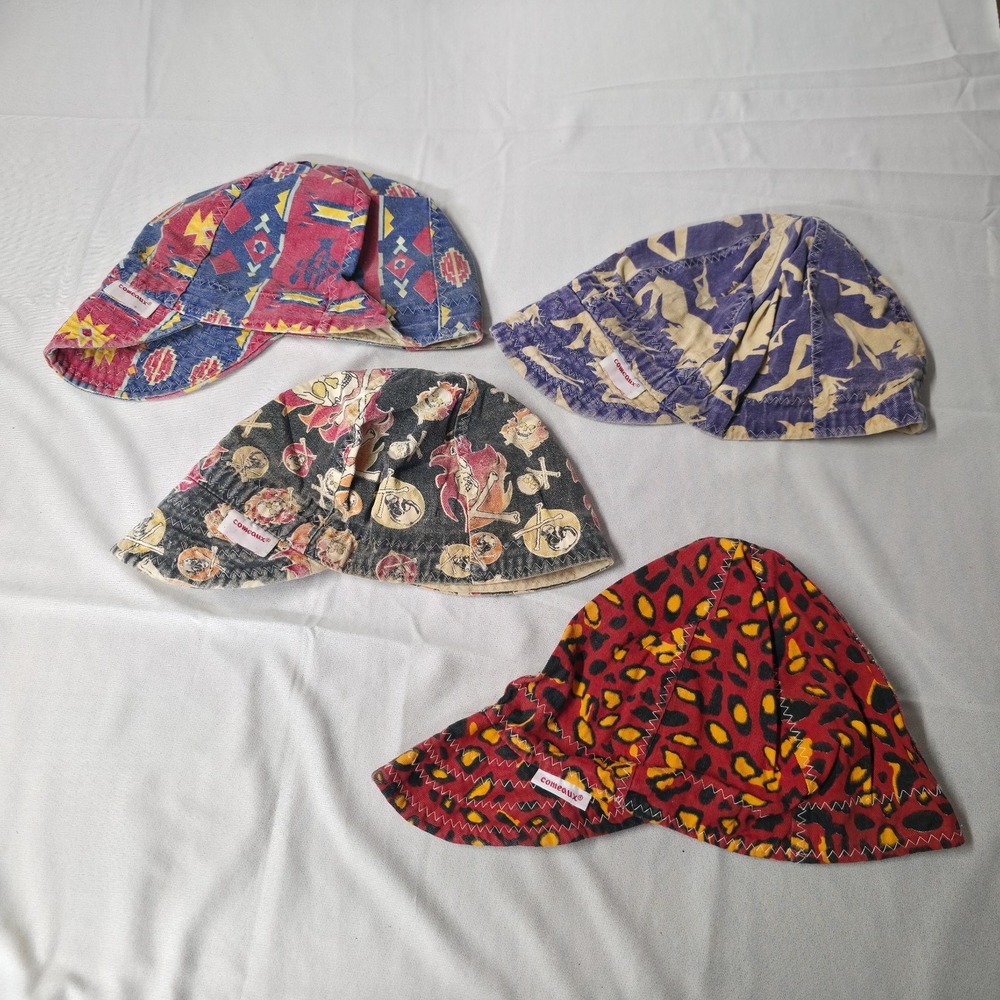Lot of 4 Comeaux Soft Brim Welding Caps